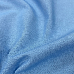 Coton uni bleu clair